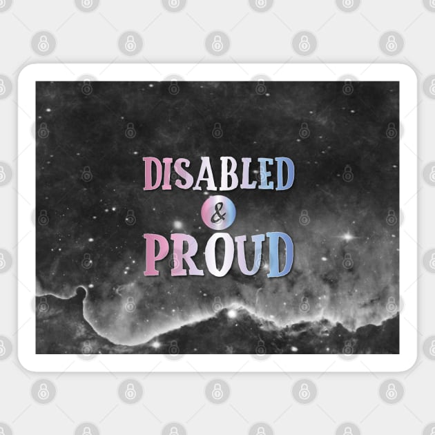 Disabled and Proud: Bigender Magnet by SarahCateCreations